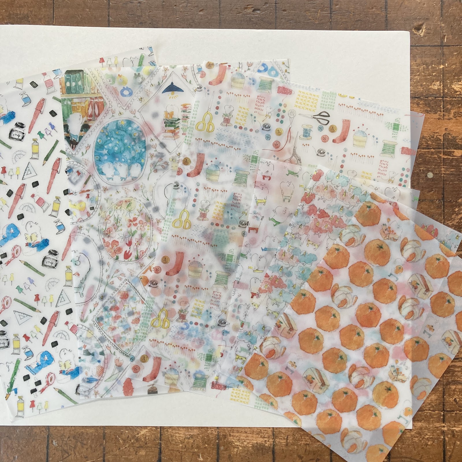 透けるデザインペーパーセット